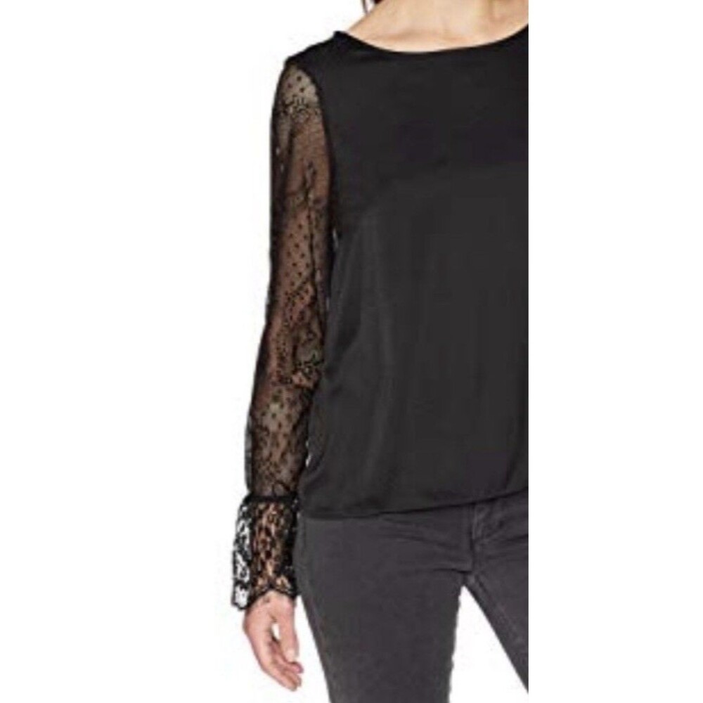 Michael Stars back button lace sleeve mix NWT$178